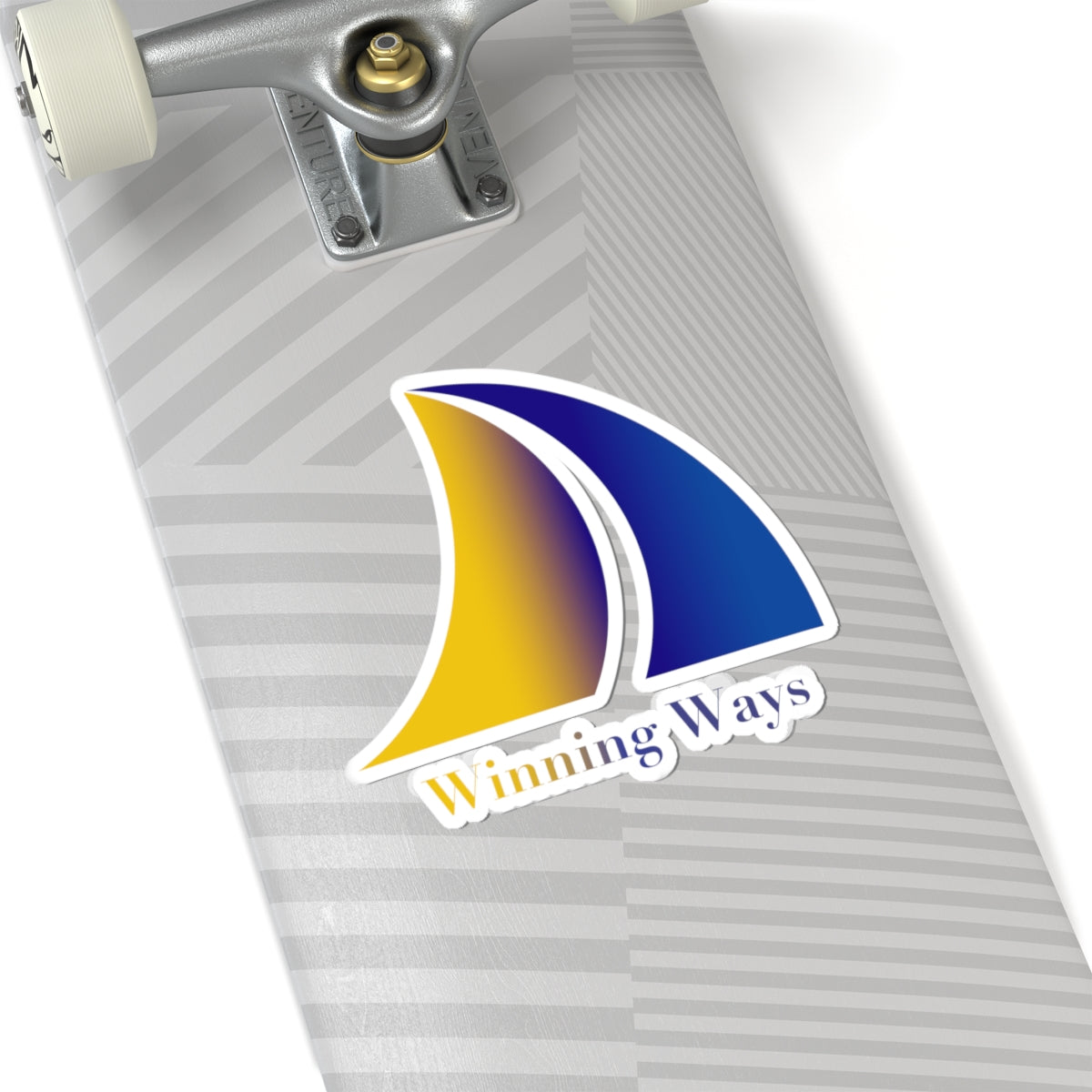 Logo Cut Stickers, Nautical Gift, Laptop Decal, Water Bottle Sticker, Motivation Decor, Winning Ways Design