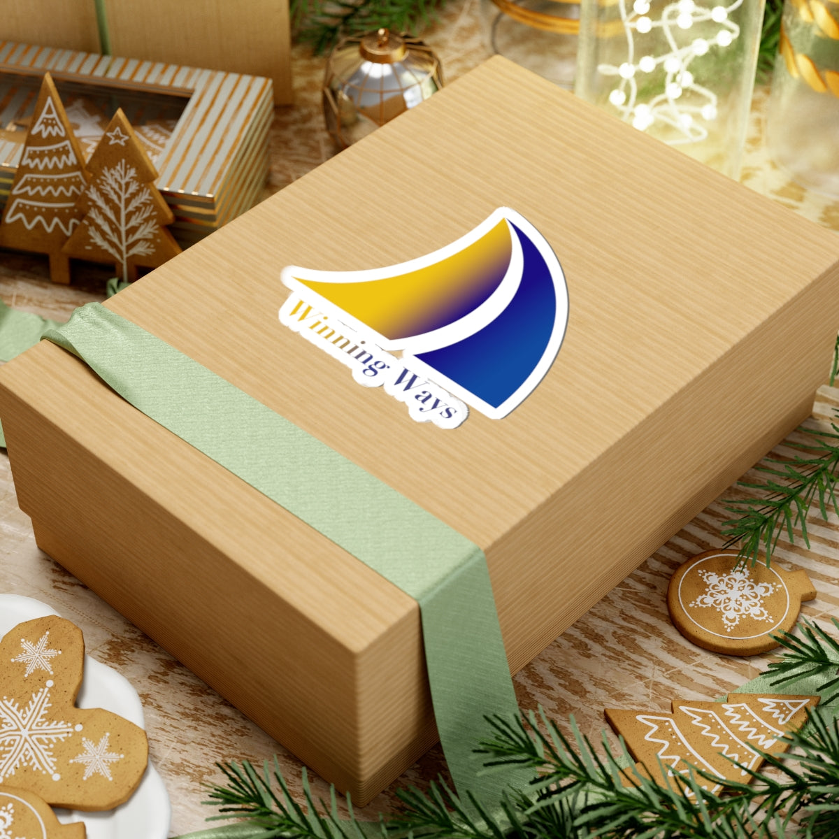 Logo Cut Stickers, Nautical Gift, Laptop Decal, Water Bottle Sticker, Motivation Decor, Winning Ways Design