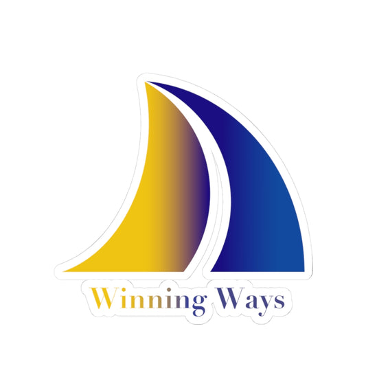 Logo Cut Stickers, Nautical Gift, Laptop Decal, Water Bottle Sticker, Motivation Decor, Winning Ways Design